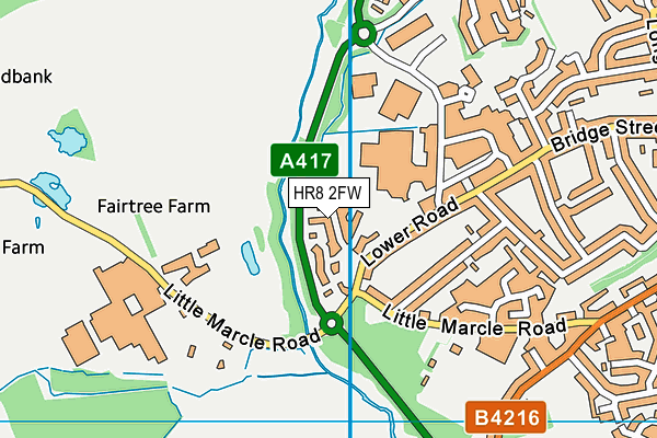 HR8 2FW map - OS VectorMap District (Ordnance Survey)