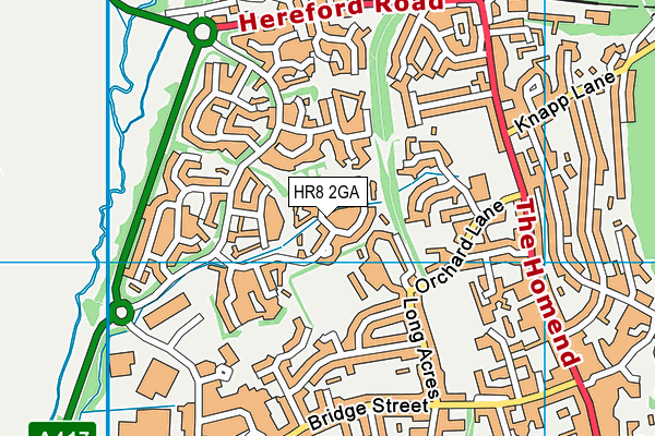 HR8 2GA map - OS VectorMap District (Ordnance Survey)