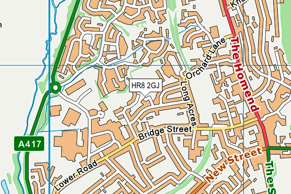 HR8 2GJ map - OS VectorMap District (Ordnance Survey)