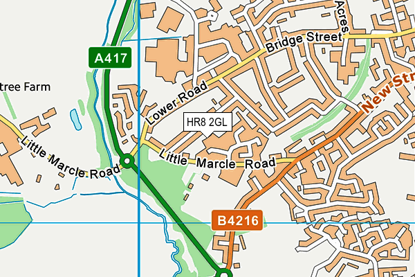 HR8 2GL map - OS VectorMap District (Ordnance Survey)