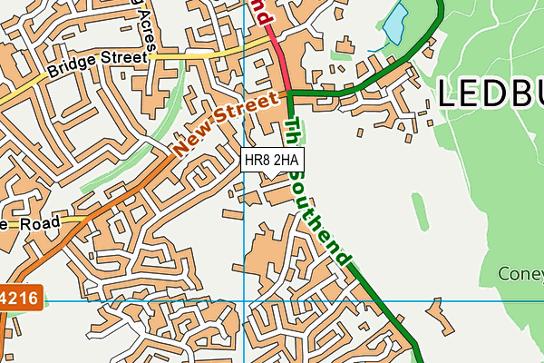 HR8 2HA map - OS VectorMap District (Ordnance Survey)