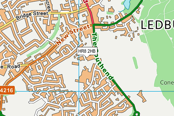 HR8 2HB map - OS VectorMap District (Ordnance Survey)