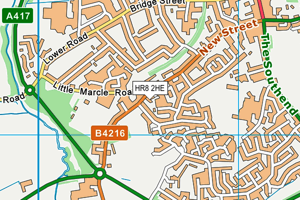 HR8 2HE map - OS VectorMap District (Ordnance Survey)