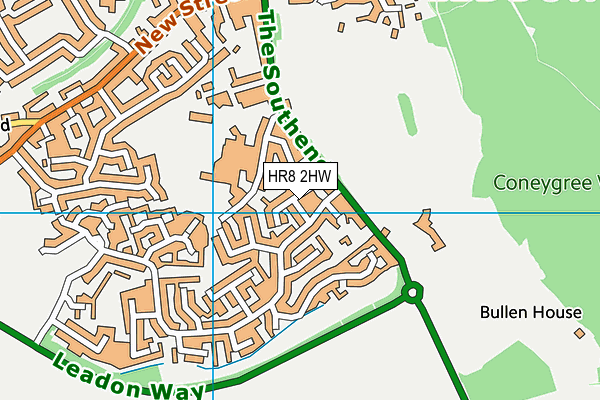 HR8 2HW map - OS VectorMap District (Ordnance Survey)