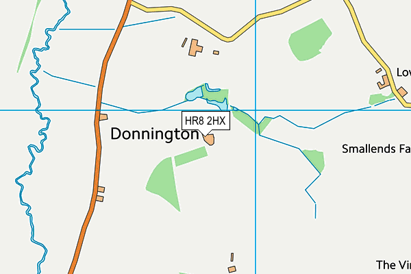 HR8 2HX map - OS VectorMap District (Ordnance Survey)