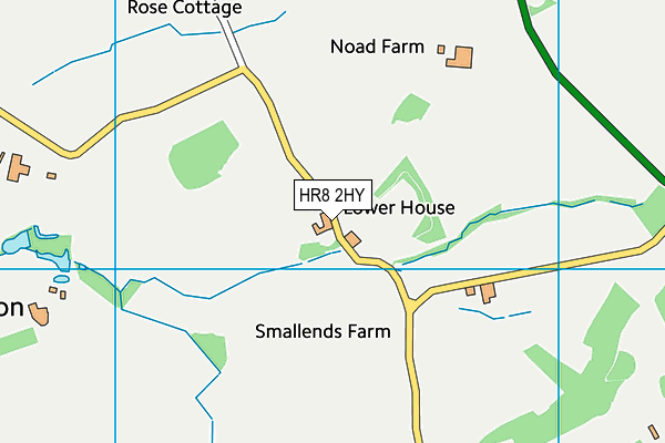 HR8 2HY map - OS VectorMap District (Ordnance Survey)