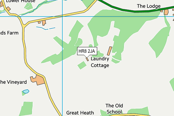 HR8 2JA map - OS VectorMap District (Ordnance Survey)