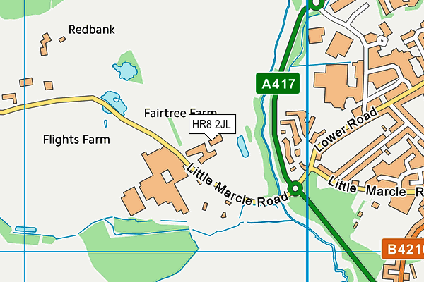 HR8 2JL map - OS VectorMap District (Ordnance Survey)