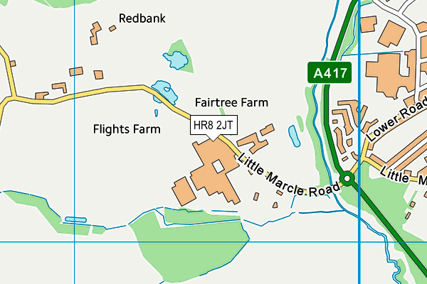 HR8 2JT map - OS VectorMap District (Ordnance Survey)