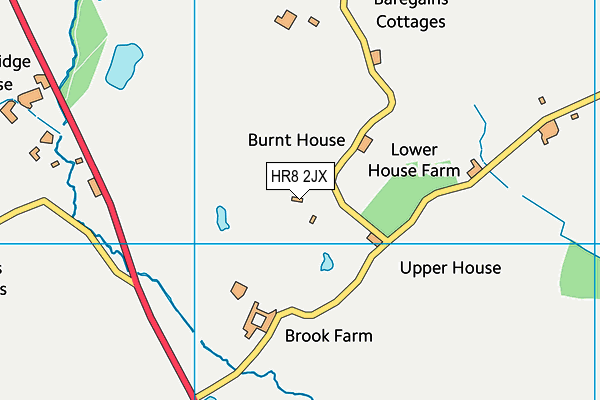 HR8 2JX map - OS VectorMap District (Ordnance Survey)