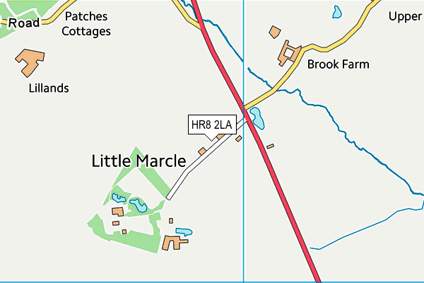 HR8 2LA map - OS VectorMap District (Ordnance Survey)