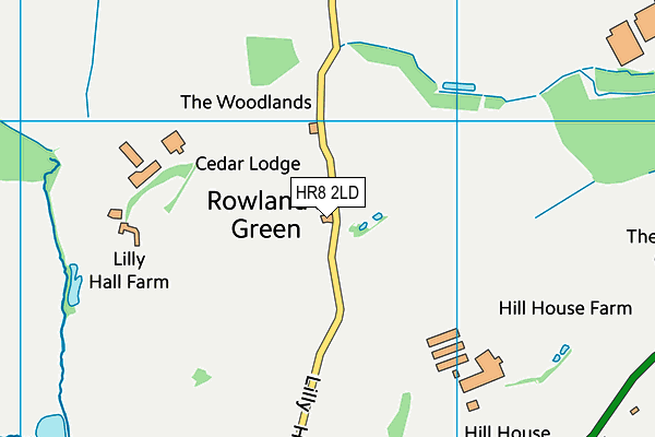 HR8 2LD map - OS VectorMap District (Ordnance Survey)