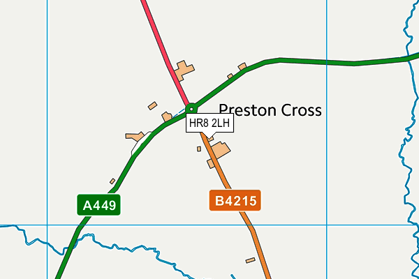 HR8 2LH map - OS VectorMap District (Ordnance Survey)