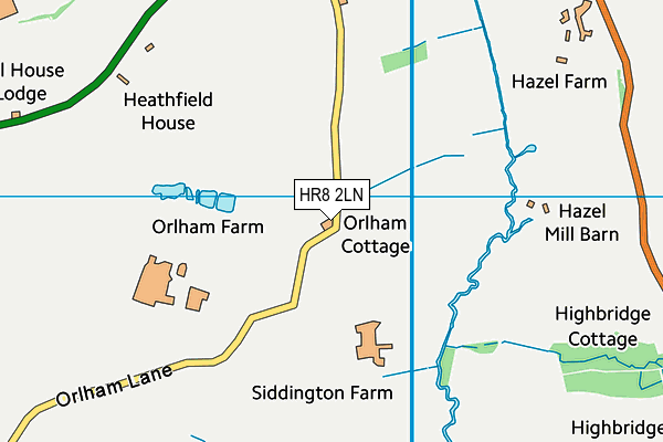 HR8 2LN map - OS VectorMap District (Ordnance Survey)