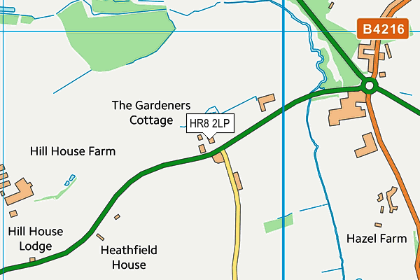 Ledbury Rugby Club map (HR8 2LP) - OS VectorMap District (Ordnance Survey)