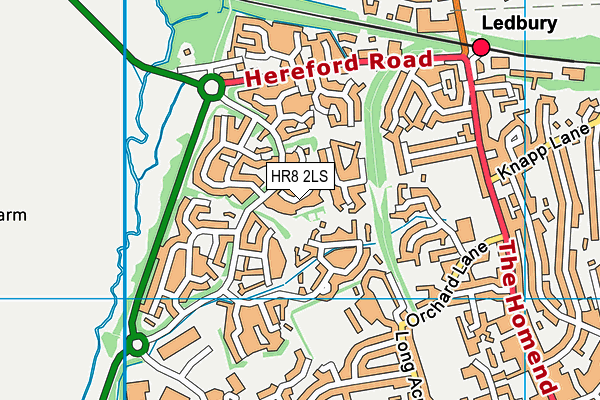 HR8 2LS map - OS VectorMap District (Ordnance Survey)