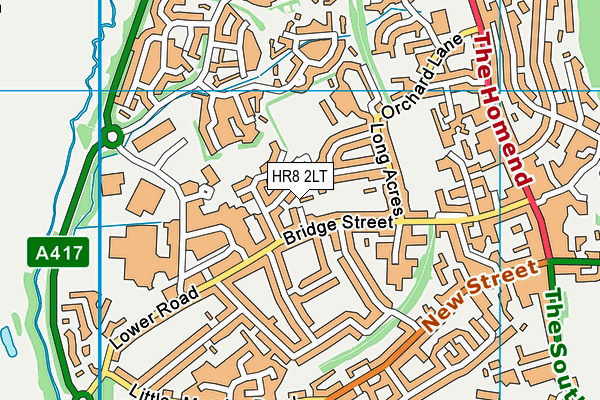 HR8 2LT map - OS VectorMap District (Ordnance Survey)