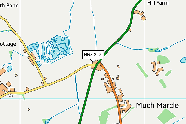 HR8 2LX map - OS VectorMap District (Ordnance Survey)