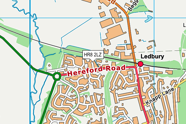 HR8 2LZ map - OS VectorMap District (Ordnance Survey)