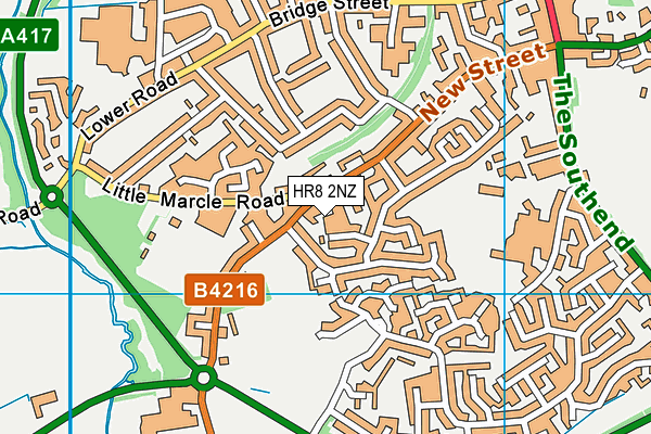 HR8 2NZ map - OS VectorMap District (Ordnance Survey)