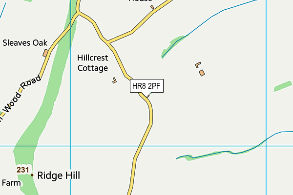 HR8 2PF map - OS VectorMap District (Ordnance Survey)