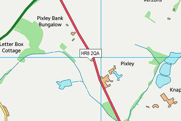 HR8 2QA map - OS VectorMap District (Ordnance Survey)