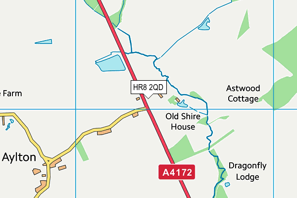 HR8 2QD map - OS VectorMap District (Ordnance Survey)