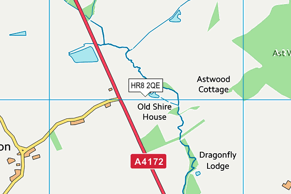 HR8 2QE map - OS VectorMap District (Ordnance Survey)