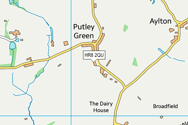 HR8 2QU map - OS VectorMap District (Ordnance Survey)