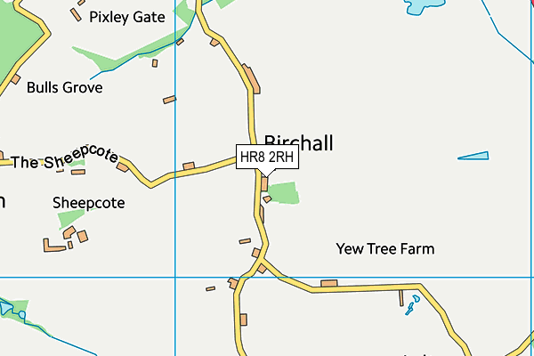 HR8 2RH map - OS VectorMap District (Ordnance Survey)