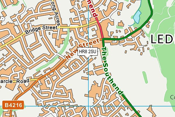 HR8 2SU map - OS VectorMap District (Ordnance Survey)