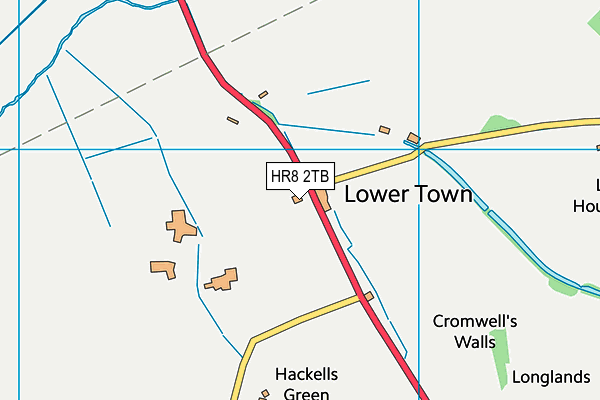 HR8 2TB map - OS VectorMap District (Ordnance Survey)