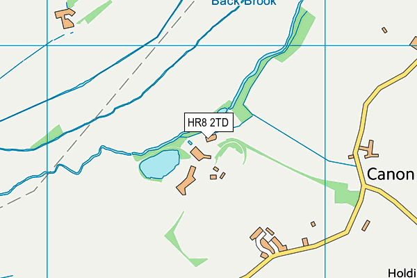 HR8 2TD map - OS VectorMap District (Ordnance Survey)