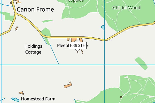 HR8 2TF map - OS VectorMap District (Ordnance Survey)