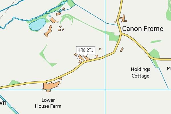 HR8 2TJ map - OS VectorMap District (Ordnance Survey)