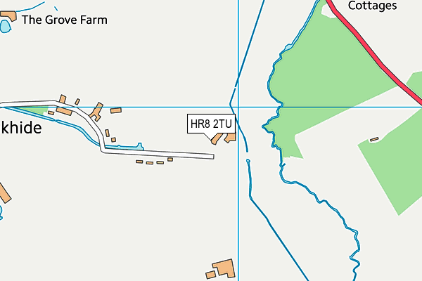 HR8 2TU map - OS VectorMap District (Ordnance Survey)