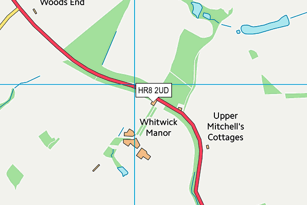 HR8 2UD map - OS VectorMap District (Ordnance Survey)