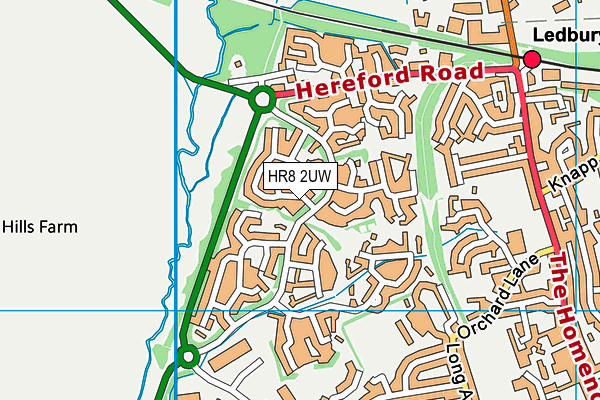 HR8 2UW map - OS VectorMap District (Ordnance Survey)