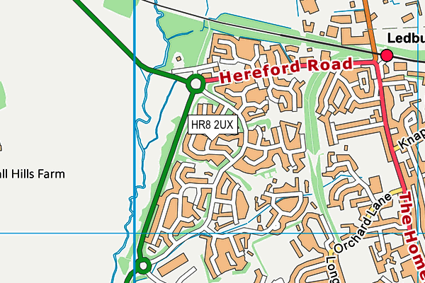 HR8 2UX map - OS VectorMap District (Ordnance Survey)