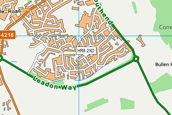 HR8 2XD map - OS VectorMap District (Ordnance Survey)