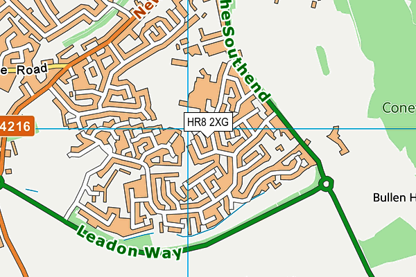 HR8 2XG map - OS VectorMap District (Ordnance Survey)