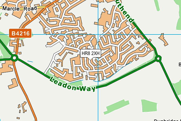 HR8 2XH map - OS VectorMap District (Ordnance Survey)