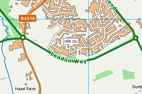 HR8 2XJ map - OS VectorMap District (Ordnance Survey)