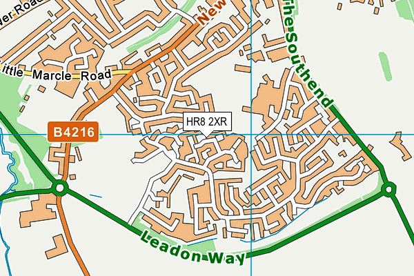 HR8 2XR map - OS VectorMap District (Ordnance Survey)