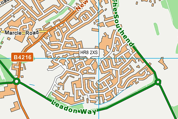 HR8 2XS map - OS VectorMap District (Ordnance Survey)