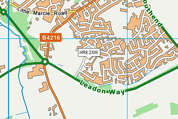 HR8 2XW map - OS VectorMap District (Ordnance Survey)