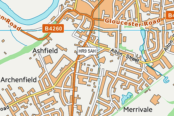 HR9 5AH map - OS VectorMap District (Ordnance Survey)