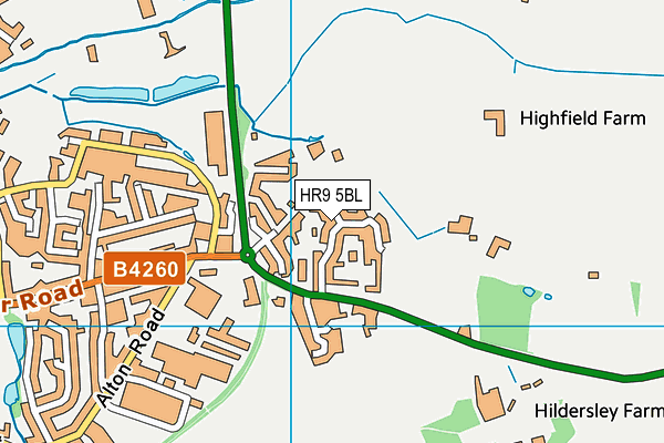 HR9 5BL map - OS VectorMap District (Ordnance Survey)