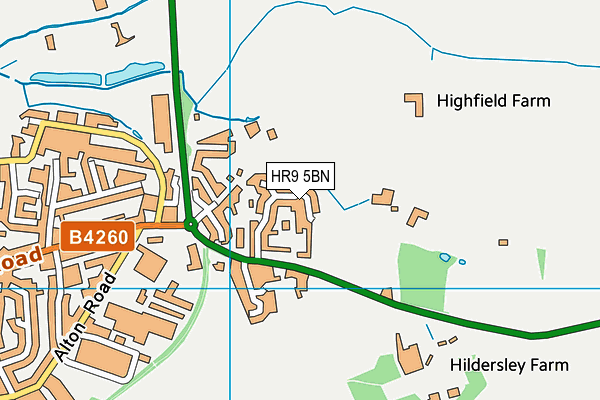 HR9 5BN map - OS VectorMap District (Ordnance Survey)