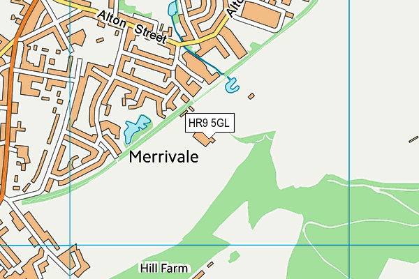 HR9 5GL map - OS VectorMap District (Ordnance Survey)
